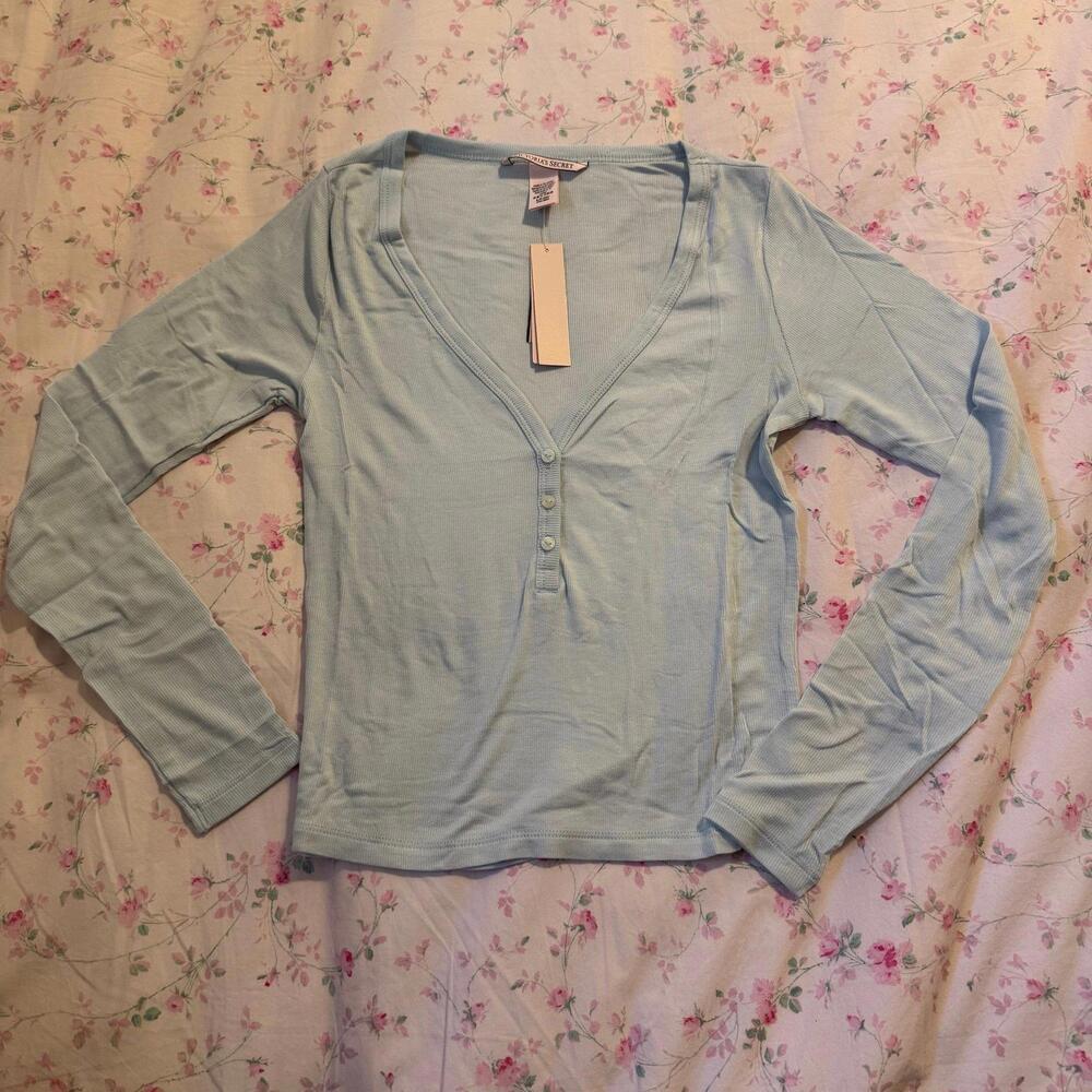 Victoria's Secret Ribbed Modal Henley Short Set - Picture 3 of 5
